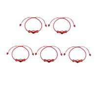 Pulsera trenzada ajustable para el Año Nuevo Chino del Caballo 2026, cordón rojo, pulsera de protección para buena suerte y bendición para mujeres y hombres, regalo de Año Nuevo, talla única, Madera