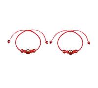 Pulsera trenzada ajustable para el Año Nuevo Chino del Caballo 2026, cordón rojo, pulsera de protección para buena suerte y bendición para mujeres y hombres, regalo de Año Nuevo, talla única, Madera