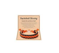 Pulsera trenzada de béisbol deportiva hecha a mano, ajustable, para baloncesto, fútbol, sóftbol, ajetreo y nunca abandonar, pulseras inspiradoras para mujer, hombre, día del juego, accesorios de fin