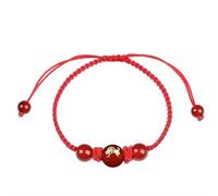 Pulsera trenzada de cuerda roja para el Año Nuevo del Caballo 2026 - Pulsera con dije de caballo del zodiaco chino Feng Shui, pulsera de cuerda ajustable para mujeres y hombres, regalo de Año Nuevo