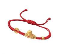 Pulsera trenzada de cuerda roja para el Año Nuevo del Caballo 2026, pulsera de cuerda roja 2026 con dije de caballo, ajustable de 12 zodíacos de animales H-orse, pulsera B de Feng Shui, regalo de