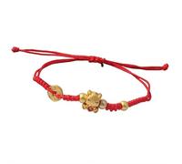 Pulsera trenzada de cuerda roja para el Año Nuevo del Caballo 2026, pulsera de cuerda roja 2026 con dije de caballo, ajustable de 12 zodíacos de animales H-orse, pulsera B de Feng Shui, regalo de
