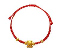 Pulsera trenzada de cuerda roja para el Año Nuevo del Caballo 2026, pulsera de cuerda roja con dije de caballo, ajustable de 12 zodíacos animales, racelet B, dije dorado H-orse, cuerda trenzada de la