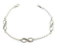 PULSERA TRES INFINITOS CON NOMBRES DE PLATA 925/1000. - MASBARATA.ES