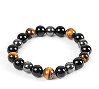 Pulsera triple proteccion,unisex,amuletos piedras naturales