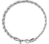 Pulsera Twist para mujer, plata de ley, pulsera con colgante de puño, cierre joyas para fiestas, regalos para mujeres, niñas, esposas, novias, simple pero a la moda conveniente Handled
