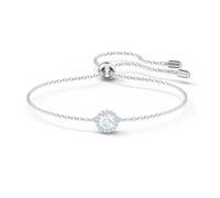 Swarovski Pulsera Una Angelic, Tallas redondas combinadas, Blanca, Baño de rodio