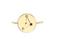 Pulsera Unisex De Eslabones De 12 Constelaciones Signo Zodiacal - Cadenas De Moda De 18 Quilates Circonitas Para Parejas Regalo De Joyería Astrológica De Cumpleaños Para Hombres Mujeres Capricornio