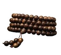 Pulsera vietnamita Natural de Madera de agar PHU Son, Rosario de Cuentas de Buda hundido, Pulsera de artefacto Cultural de 108 Cuentas