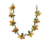 Pulsera vintage de cuentas de arándano y hojas de arándano para mujeres, adolescentes y niñas, joyería de temperamento, pulseras de cuentas para hombres, talla única, como se describe