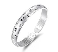 Pulsera Vintage de Plata Pura 999 Feng Shui, Sutra del corazón Mantra Pixiu de Seis Caracteres, Amuleto Budista Tibetano de Riqueza y Suerte, Ajustable for Hombres y Mujeres(Starry Sky)