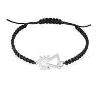 Pulsera Virgen del Pilar, Zaragoza -Mujer o hombre - Macramé Ajustable - Acero Inoxidable Hipoalergénico - Joya Religiosa Hecha en España - Regalo Fe y Protección (Pilar_Plata)