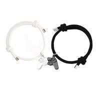 Pulseras a juego para parejas, pulseras magnéticas a juego para parejas, regalos para jugadores, pulseras de relación táctil de larga distancia para mujeres, hombres, niñas, mejores amigas