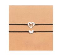 Pulseras a Juego, Pulsera de Mariposa, BEPSYOM Pulsera de Mujer, Amistad, Pulsera con dijes de Larga Distancia, joyería de cumpleaños de graduación, Pareja, Familia, Mujeres, Hombres, niñas
