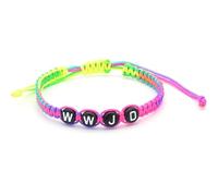 Pulseras ajustables WWJD HWLF para mujeres, hombres, adolescentes, What Would Jesus Do/He Would Love First, pulseras de cuentas hechas a mano con cuentas cristianas de fe bendición, joyería