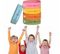 Pulseras Antimosquitos, Repelentes de Mosquitos, Pulseras Repelentes de Mosquitos, Ingredientes Naturales, Ajustables para Bebés y Adultos, 5 Piezas, 5 Colores