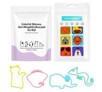 Pulseras Antimosquitos y Parches Repelentes de Mosquitos 20 Pulseras de Dibujos Animados 72 Pegatinas de Animales, Aceites Esenciales Naturales, Protección Larga, para Niños y Adultos en Exteriores