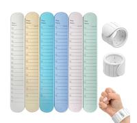 Pulseras borrables para enfermeras, 6 unidades para gestión de la agenda y la programación, bridas de pulsera recordatorios escribibles | Para pacientes enfermeros, cuidadores, hospitales, viajes