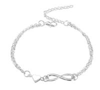 Pulseras Cadena con - Pulsera de cadena de aleación artesanal con corazón de amor | Adjustable Romántico para encuentros Camping Viaje Playa Noches, Se référer à la description, Metal