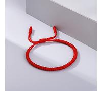 Pulseras clásicas de hilo negro y rojo, pulseras tibetanas budistas lama, nudo ajustable, hechas a mano, joyería de muñeca para protección, estilo 1