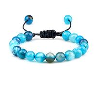 Pulseras coloridas de cuentas de chakras, pulsera elástica ajustable de piedra natural para hombres y mujeres, regalo de joyería de oración de equilibrio, ajustable, 7