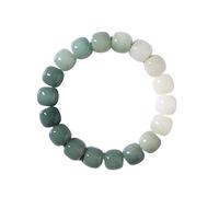 Pulseras con Cuentas de raíz de Bodhi, Pulseras con Cuentas de Semillas Blancas para Mujeres y Hombres, Equilibrio de Yoga