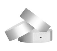 Pulseras de asistencia impermeables que inspiran confianza, 100 unidades, papel sintético, desechables, bandas de repuesto para eventos, juego de pulseras de identificación, color plateado