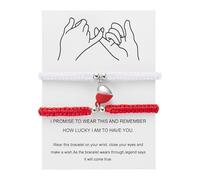 Pulseras de atracción mutua a juego para parejas para él y para ella, ajustable, trenzada, 8 corazones, joyería y cadena para colgante, talla única, Metal, No es una piedra preciosa