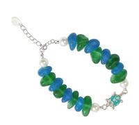 Pulseras de bendición para mujer Joyería elegante ajustable con inspirador | Pulsera de abalorios de animales y perlas de fe para fiestas, citas, viajes, vacaciones, viajes diarios, novia, matrimonio