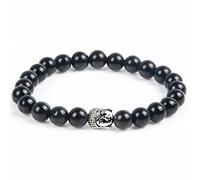 Pulseras de cabeza de Buda de piedra natural hechas a mano Pulsera de cuentas de lava de ojo de tigre Pulseras de joyería para hombres y mujeres, ágata