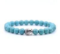 Pulseras de cabeza de Buda de piedra natural hechas a mano, pulsera de cuentas de lava de ojo de tigre, pulseras de joyería para hombres y mujeres, turquesa