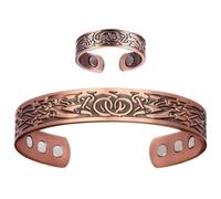 Pulseras De Cobre Para Mujer - Joyería Magnética De Vintage | Juego De Y Correa De Tobillo De Latón Para Hombres,Para Mamá, Padre, Novia, Esposa, Marido Viajes Diarios, Citas Y Vivir