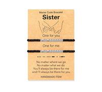 Pulseras de código morse para mujeres y hombres, pulseras a juego de relaciones de larga distancia para parejas, amigas, hermanas, pulseras de promesa para ella, otro, otro