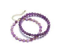 Pulseras de Cristal Regalos de joyería para Mujeres, Estiramiento con Cuentas de Piedras Preciosas de corazón para Mujeres Regalos espirituales de Reiki para meditación de Yoga con energía Positiva