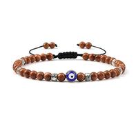 Pulseras De Cuentas Ajustables 4 Mm Mini Tiger Eye Stone Onyx Black Lava Agates Pulsera Con Cuentas Charm Wrist Jewelry,Piedra Dorada S