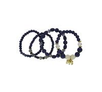 Pulseras de cuentas coreanas de diseño de color azul marino para mujer | Pulseras de cuentas de perlas para mujer | Pulseras ajustables Kada Personalizado: Personaliza tu pulsera para un accesorio