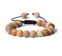 Pulseras De Cuentas De 8 Mm De Piedra Mate Natural Cristales Pulsera De Piedra De Sodalita De Ojo De Tigre Para Mujeres Y Hombres,Ágatas Locas,Ajustable