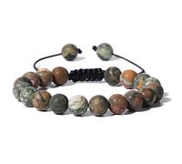 Pulseras De Cuentas De 8 Mm De Piedra Mate Natural Cristales Pulsera De Piedra De Sodalita De Ojo De Tigre Para Mujeres Y Hombres,Piedra Polar Vieja,Ajustable