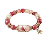 Pulseras de cuentas de colores inspiradoras y elásticas con cuentas de piedras preciosas para fuerza, esperanza y alegría, bendiciones de primavera, joyería para mujeres, mamá, amigas