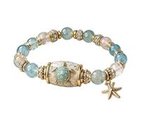 Pulseras de cuentas de colores inspiradoras y elásticas con cuentas de piedras preciosas para fuerza, esperanza y alegría, bendiciones de primavera, joyería para mujeres, mamá, amigas