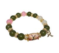 Pulseras de cuentas de colores inspiradoras y elásticas con cuentas de piedras preciosas para fuerza, esperanza y alegría, bendiciones de primavera, joyería para mujeres, mamá, amigas