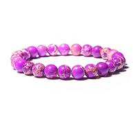 Pulseras De Cuentas De Fluorita Natural Pulida De 8 Mm Para Joyería De Mujer De Cuarzo,2 Piedra Imperial,21cm