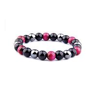 Pulseras de cuentas de hematita natural para hombres, protección magnética para la salud, joyería de ópalo para mujeres, Seduce_8mm