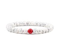 Pulseras de cuentas de lava para mujer, 1 pieza de piedra de lava turquesa, malaquita, ojo de tigre, pulsera para hombres y mujeres, longitud elástica de 19 cm, Piedra, Turquesa