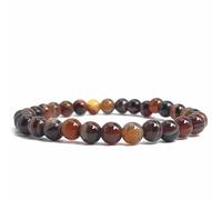 Pulseras de cuentas, Pulsera de cuentas piedra 6mm for mujeres y hombres, brazalete elástico Jade cristal cuarzo 17-21cm(13,19cm)