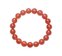 Pulseras De Cuentas Pulsera Elástica De Ágata Roja Cereza Natural Del Sur Para Mujer Con Cuentas Redondas Para Mamá Y Pareja 10~10 8mm De Bucle Único 19 Unidades Aproximadamente