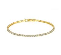 Pulseras de Diamantes de moissanita de imitación de Plata de Ley 925 para Mujer, Regalo de joyería de cumpleaños de Color Oro Blanco Amarillo