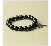 Pulseras de ébano Natural, Pulseras de Rosario Mala con Cuentas de Madera de Buda Budista para Hombres y Mujeres