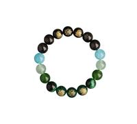 Pulseras de feng shui con cuentas de cristal, cinco elementos de las pulseras de Dios de la riqueza atraen ricos afortunados para los hombres, las mujeres, las piedras naturales estiran la pulsera