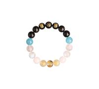 Pulseras de feng shui con cuentas de cristal, cinco elementos de las pulseras de Dios de la riqueza atraen ricos afortunados para los hombres, las mujeres, las piedras naturales estiran la pulsera